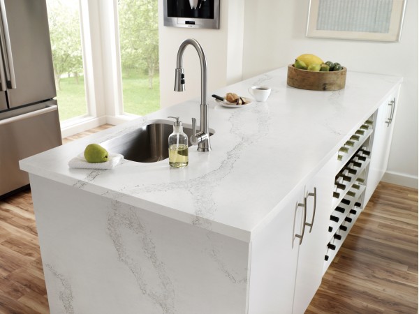 Wholesale Calacatta Nueva White Quartz Kitchen Countertops Slabs